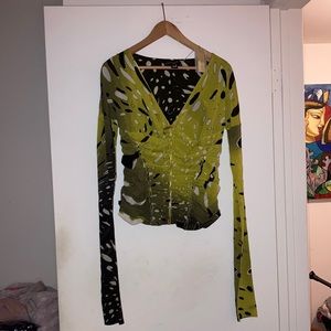 Roberto Cavalli Blouse 100% Silk Size Medium